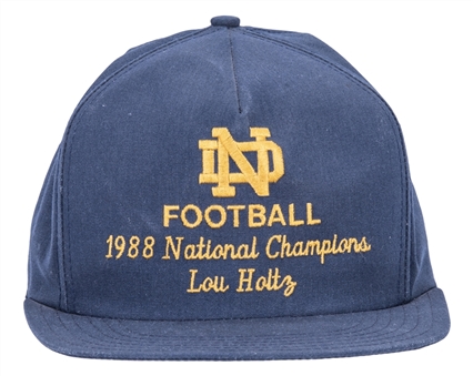 1988 Lou Holtz Notre Dame National Championship Hat (Holtz LOA)